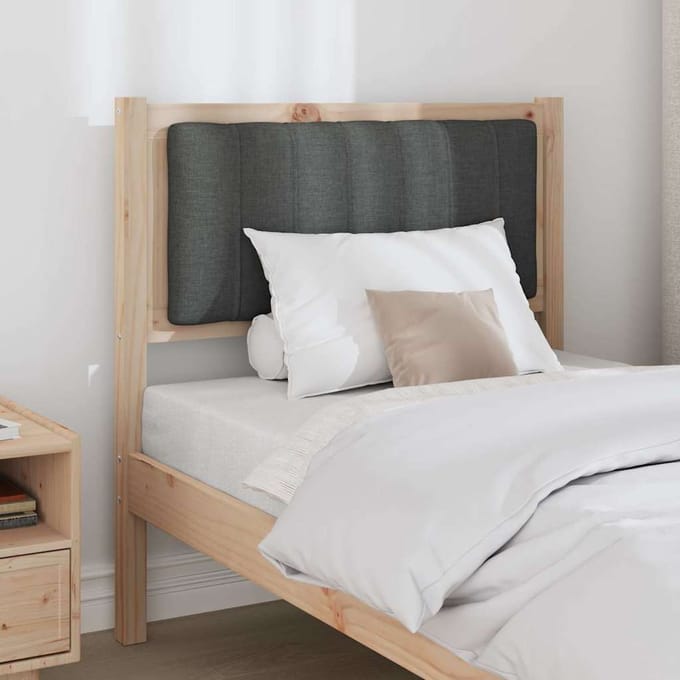 vidaXL - Gestoffeerd - hoofdbord - Bruin - 75 - cm - Massief - grenenhout