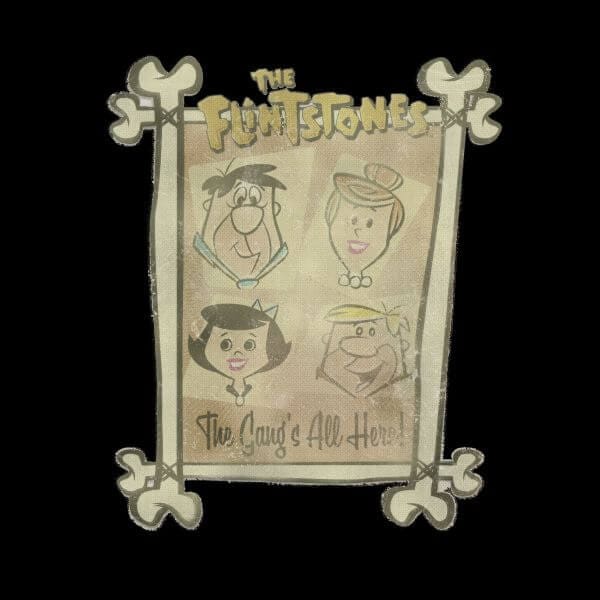 The Flintstones The Gang's All Here Women's T-Shirt - Black - S