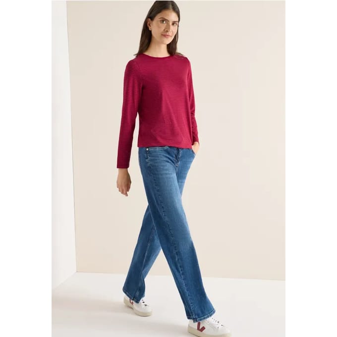 Shirt met ton-sur-ton strepen