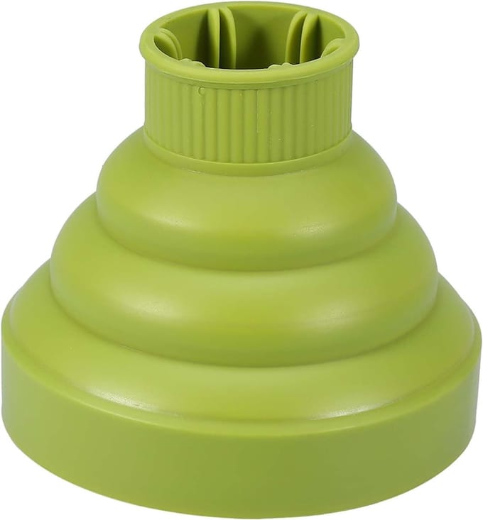 Föhn Diffuser - Haarblazer Opzetstuk - Krullen Stylen - Opvouwbaar Siliconen - 4-5cm Mondstuk - Groen