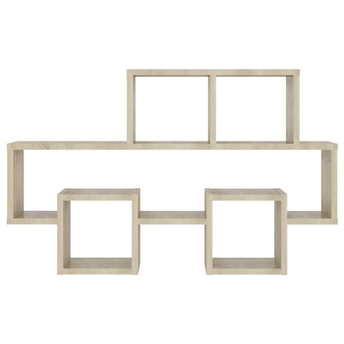 vidaXL - Wandschap - auto-vormig - 82x15x51 - cm - bewerkt - hout - sonoma - eiken