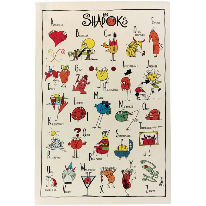 Theedoek - alfabet boek Winkler Shadoks