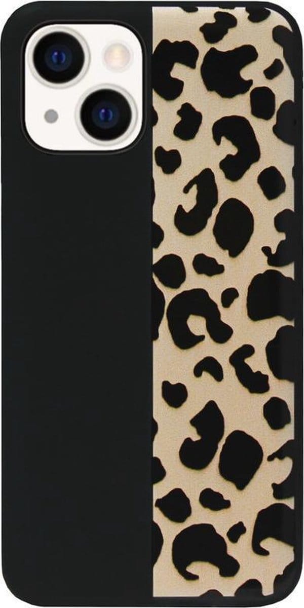 ADEL Siliconen Back Cover Softcase Hoesje Geschikt voor iPhone 13 Mini - Luipaard Bruin