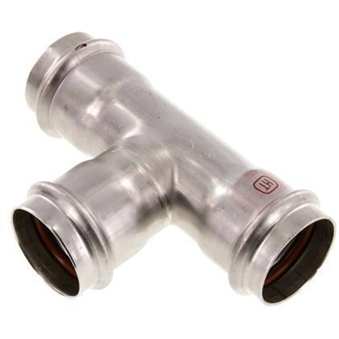 Tee Press Fitting - 42mm Persmof - RVS
