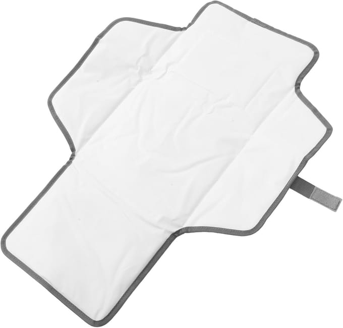 Herbruikbare Verschoonmat - Waterdichte Mat - Onderweg Luiers - Compact Opvouwbaar - 64 x 51 cm - Wit