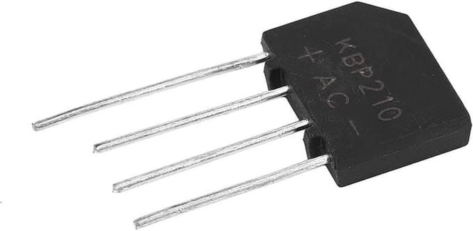 Gelijkrichterbrug - Diodebrug - Elektronische Schakelingen - 1000V Spanning - 4x3x1 cm