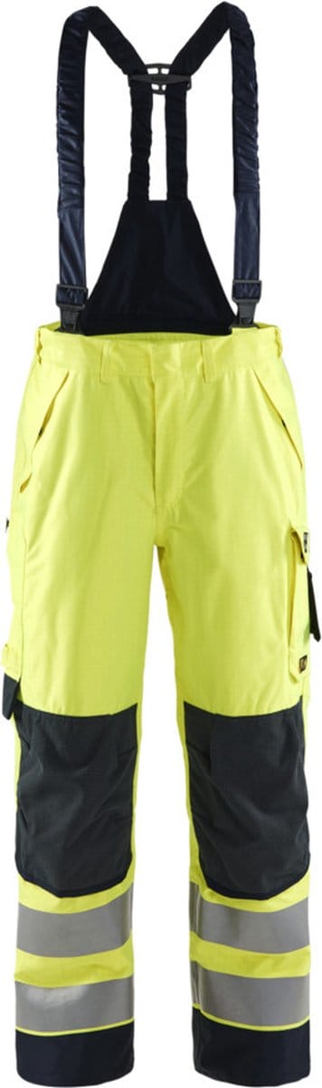 Blaklader Multinorm shell werkbroek 1881-1532 - High Vis Geel/Marineblauw - S