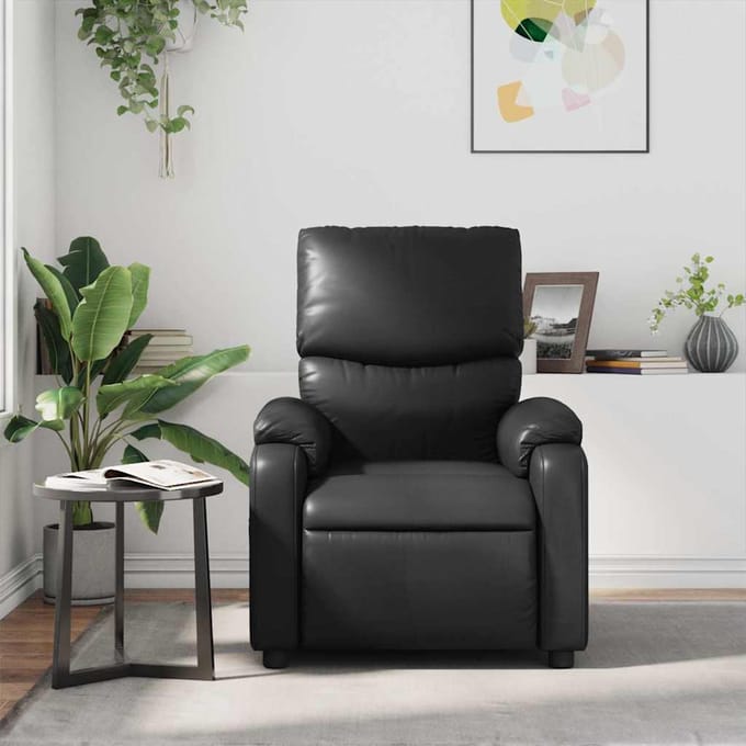vidaXL - Massagestoel - verstelbaar - kunstleer - zwart