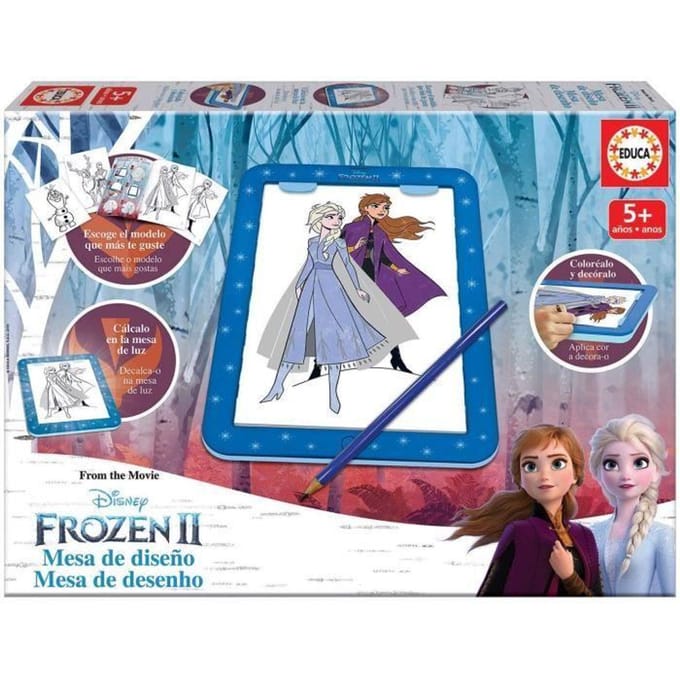 Tablette de dessin - EDUCA - Disney La Reine des Neiges - Lumineuse avec 25 modeles - Des 5 ans
