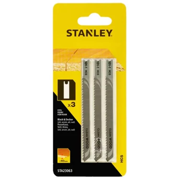 Stanley Decoupeerzaagblad Hout - 100mm - Fijn - Hcs - 3 Stuks