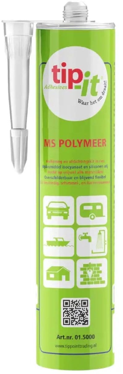 Tip-it MS Polymeer - Kit - Lijmkit - Montagekit - Polymeerkit - Montagelijm - Wit - 290 ml