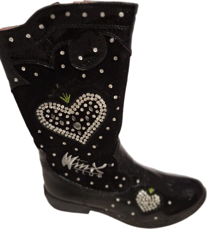 WINX-KIDS BOOTS-BLACK-DECORATIEF-SIZE 36