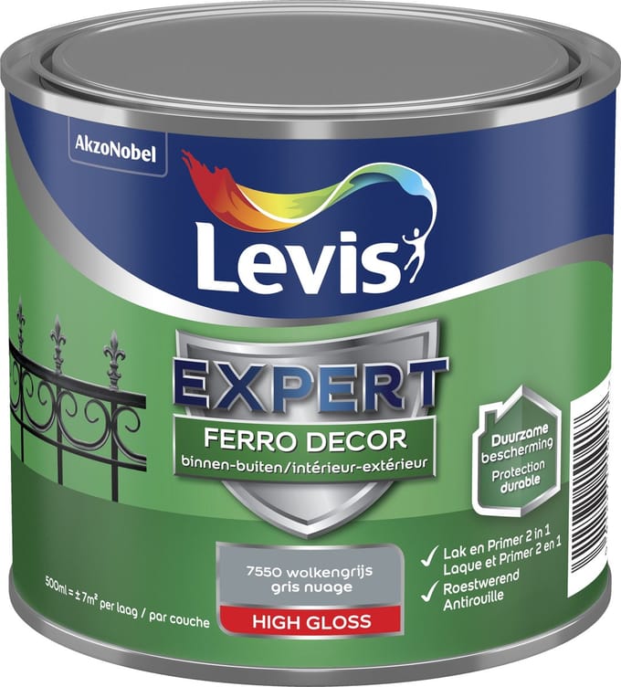 Levis - Expert Ferro Decor - Wolkengrijs - 0,5 L