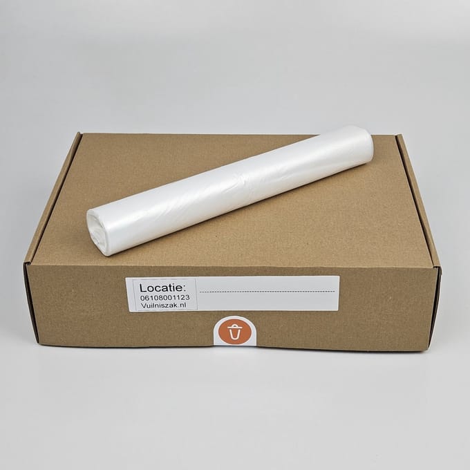 Afvalzak trans – 60 liter – 25 rollen – 61x80cm