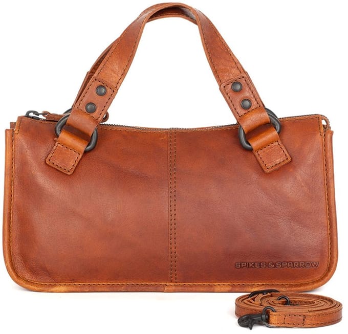 Leren Handtas / Crossbody - Carmella - Brandy