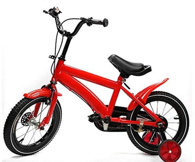 Kinderfiets 14 inch - Loopfiets Peuter - Leren Fietsen - Stabiel Stalen Frame - 14 Zoll - Rood