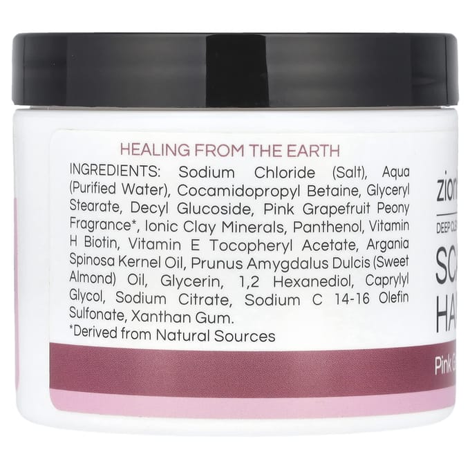 Hoofdhuid & Haar Scrub met Biotine, Roze Grapefruit Pioenroos, 118 ml (4 fl oz) gray