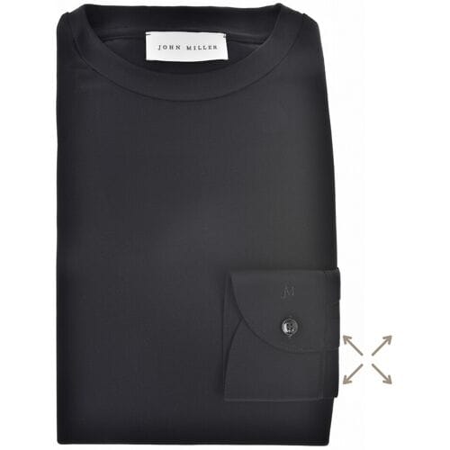 John Miller Plain Hyperstretch Comfort T-Shirt Zwart / male