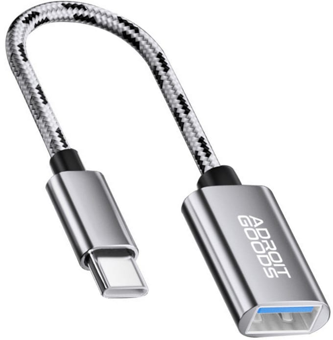 AdroitGoods USB-C naar USB-A Adapter - USB-C to USB-A - USB 3.0 - 5Gbps - Silver