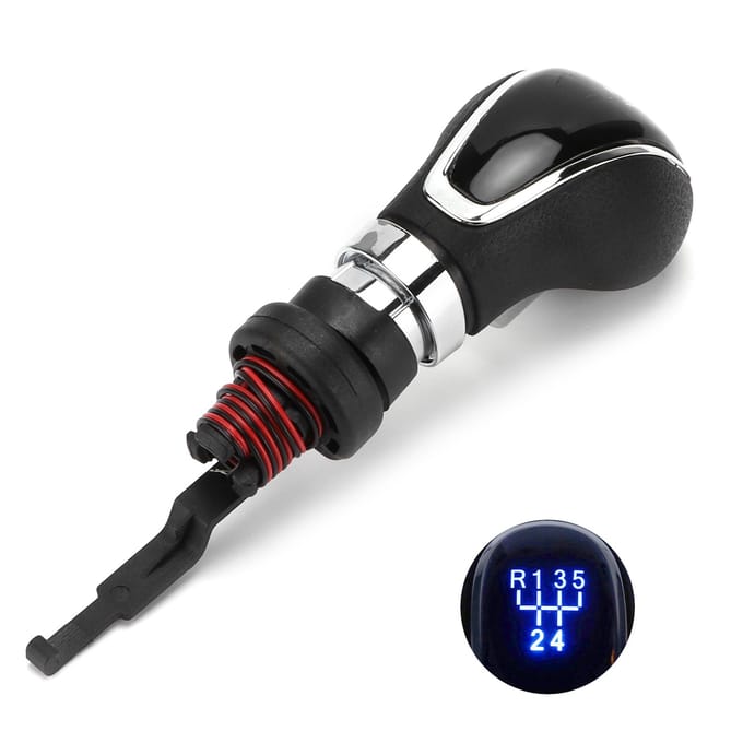 Auto 5 Versnellingen Versnellingspookknop met Licht Vervanging voor Buick Excelle GT XT 2009?2014 black