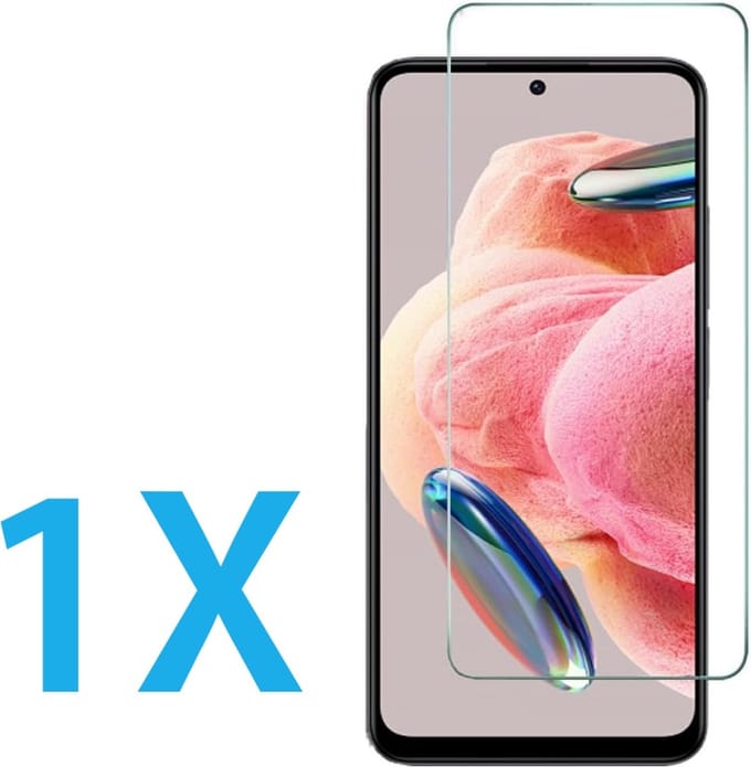 Glasplaatje Geschikt voor: Xiaomi Redmi 12 - 1x Screenprotector - screen protector - glas - bescherm - beschermglas