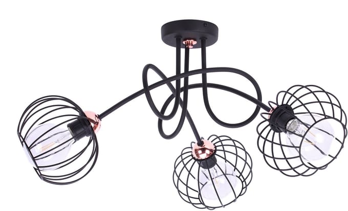 Light Home RETRO – Hanglamp – Loft – Koper Draden – 3-Lichts – E27