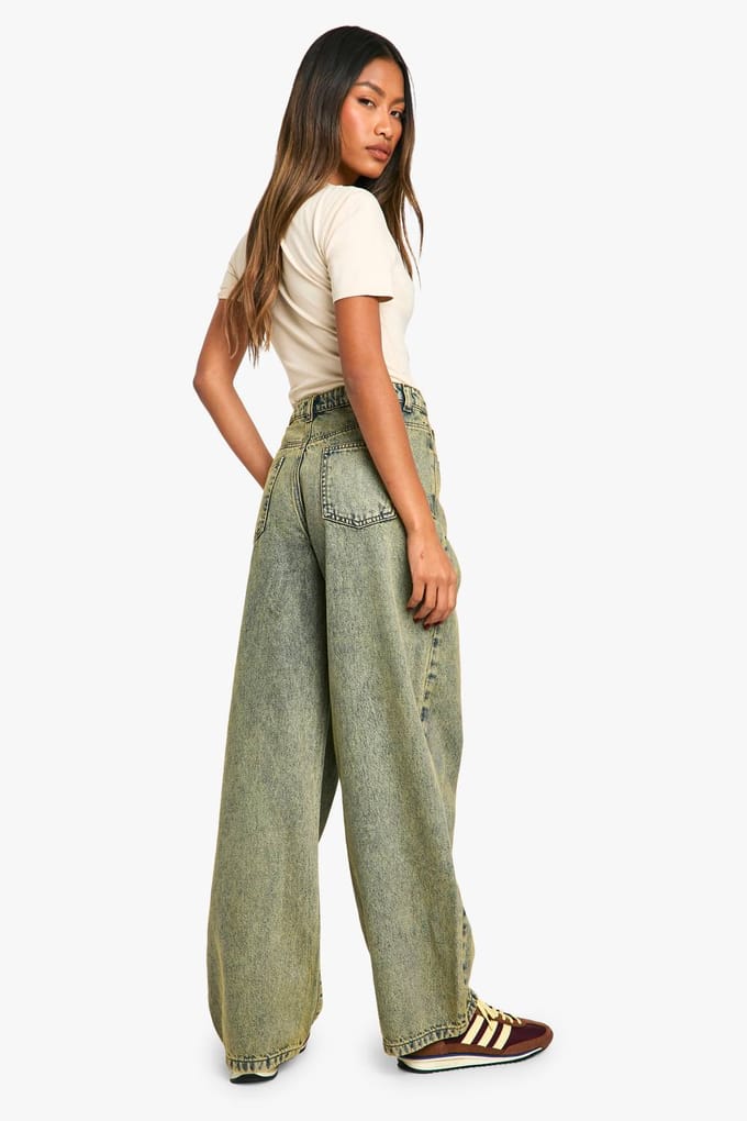boohoo Dames The Boyfriend Denim Jean | Vintage Wash | Maat: 8/32L