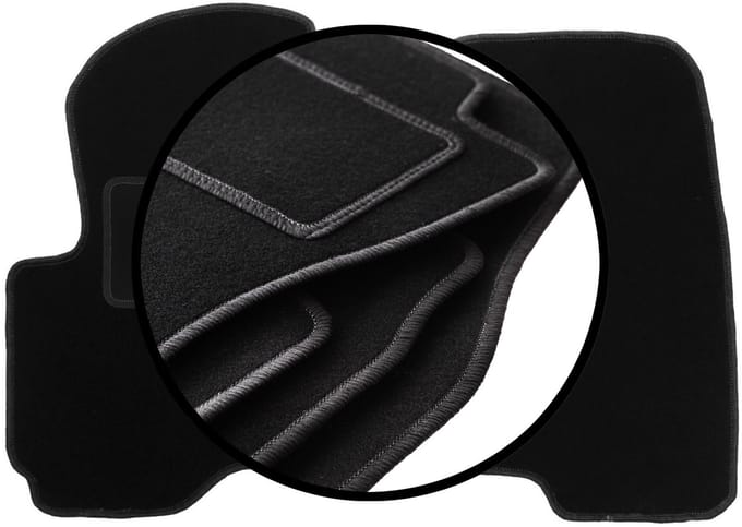 Complete set veloursmatten voor: Mitsubishi Colt VII hatchback (2004-2008)