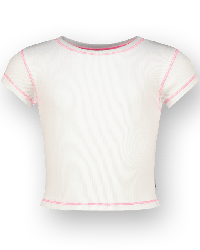 T-shirt Basic-Crop Rib Tee