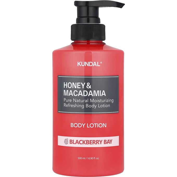 Lotion pour le corps Kundal, miel et macadamia, baie de mûre, 16,9 fl oz (500ml) gray