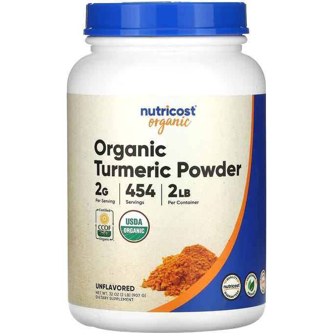 Nutricost, Poudre de Curcuma Bio, Non Aromatisée, 32 oz (907 g)