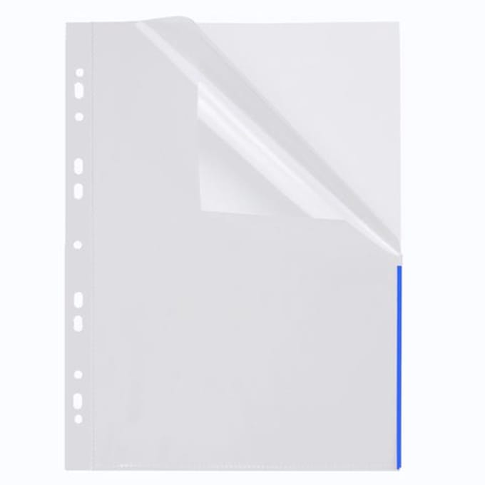 #*Showtas Foldersys A4 PP 11 gaats indexstrook blauw 10st Showtas met universele perfora