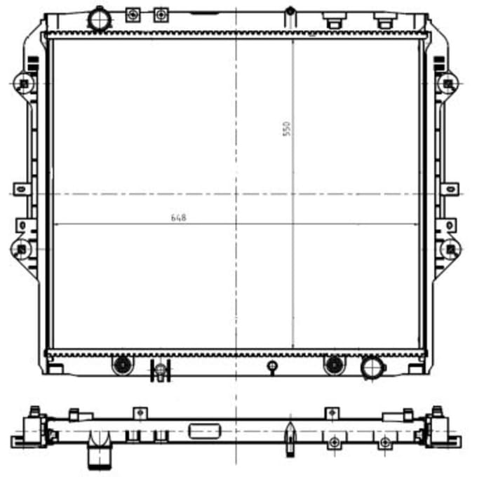 Radiator, motorkoeling NRF 550032
