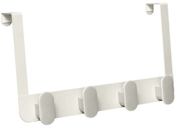 5Five Deurkapstok 4 metalen haken - 35x8x20cm - Klei
