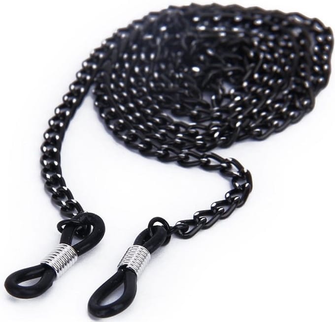 Eyezoo® - Brilketting – Zwart Brillenketting – Klassieke Schakel
