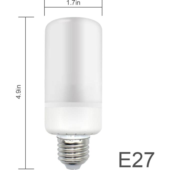 99LED Vlam Flikkerend Effect Vuur Lamp 3 Lichtmodi Slaapkamer E27 white
