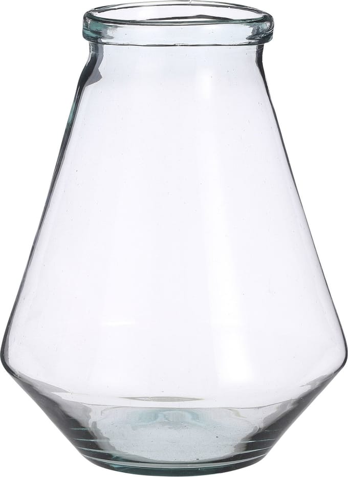 Mica Decorations Jive Vaas - H30 x Ø23,5 cm - Gerecycled Glas - Transparant