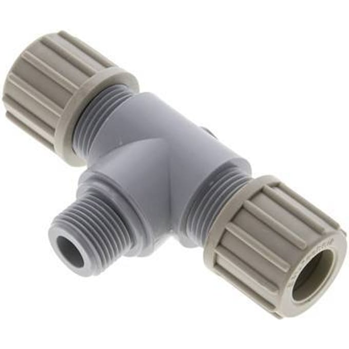 14x12mm En G3/8'' PA T-Vormige Knelfitting Met Buitendraad 10 Bar