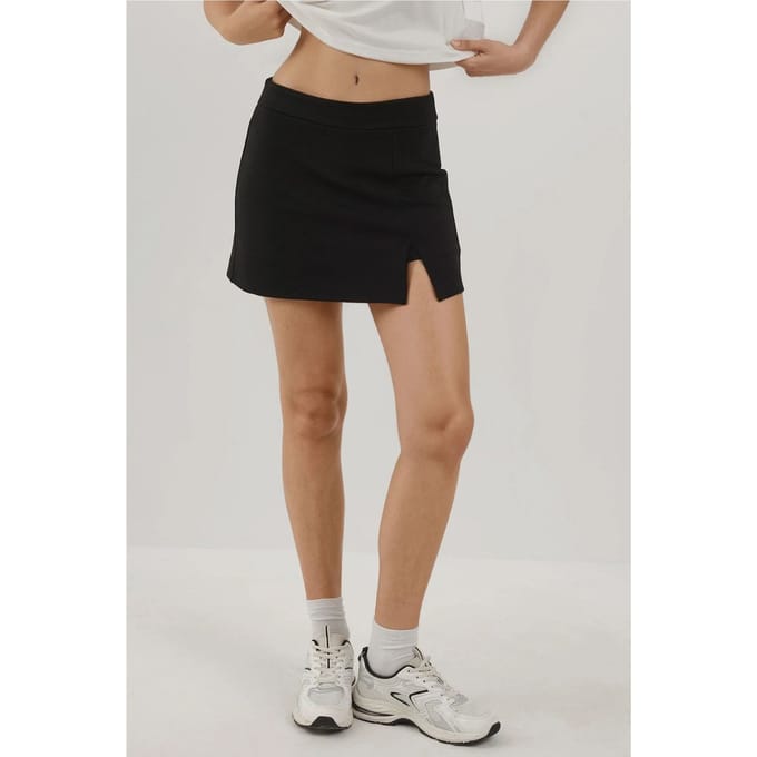 Gestructureerde Mini Short met Elastische Taille