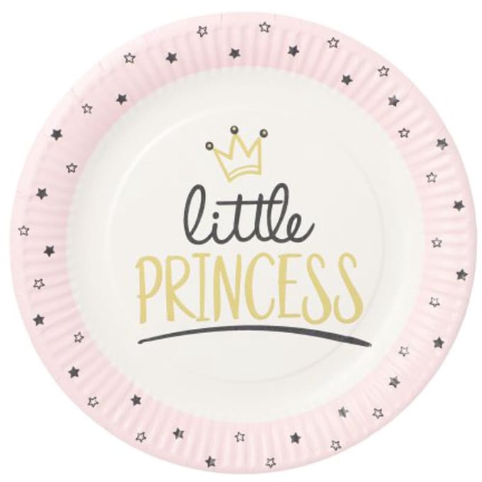 20x 10 Borden karton rond Ø 23 cm Little Princess