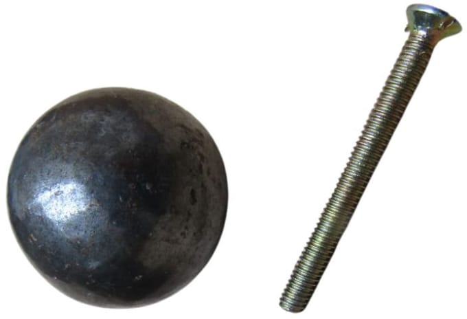 30mm Cannon Ball Cabinet Knob Small - Antique Iron