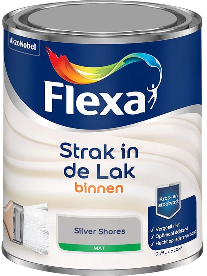 Flexa - Strak In De Lak Binnenlak Mat - Silver Shores - Mengverf - 750 Ml