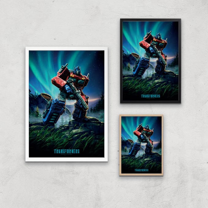 Transformers Optimus Prime A2 Giclee Art Print - A2 - Black Frame