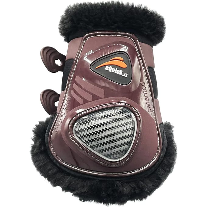 Vetlokbeschermers voor paarden met bont eQuick eCarbon Fluffy