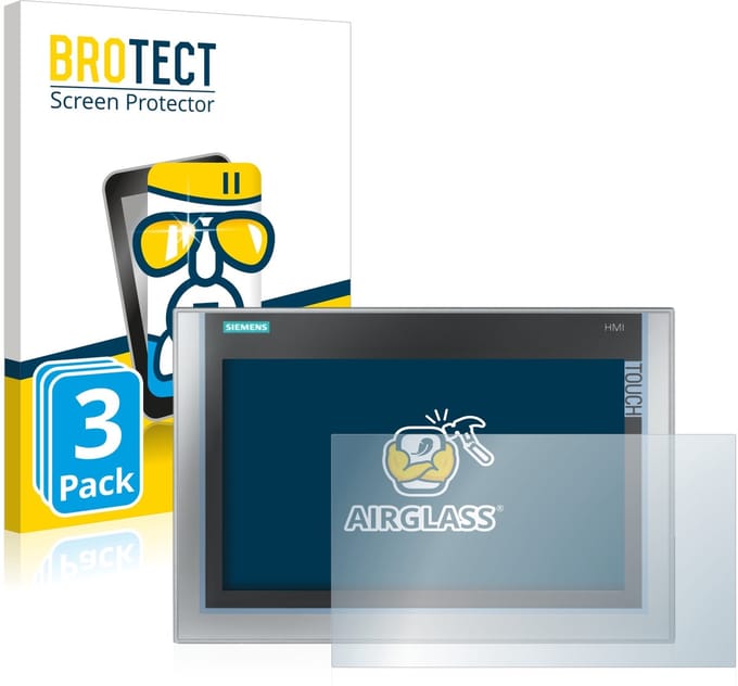 Screenprotector 3 Stuks voor Siemens Simatic HMI TP 1200 Comfort Inox Beschermglas transparant