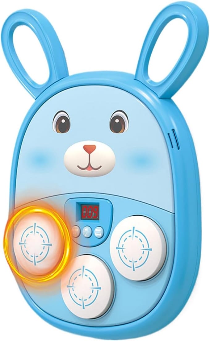 Boks Muziek Machine - Punch Board Speelgoed - Interactief Trainen - Led Licht Muziek - 38.5x27x4.9 cm - Blauw