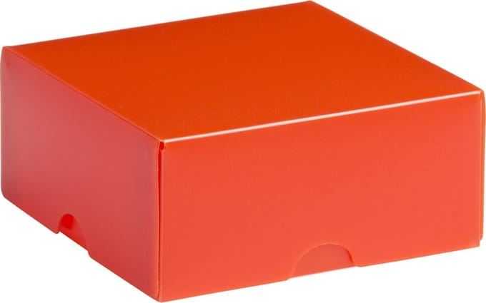 Cadeauverpakking klein vierkant, BUDGET, 8x8x4cm ORANJE (100 stuks)
