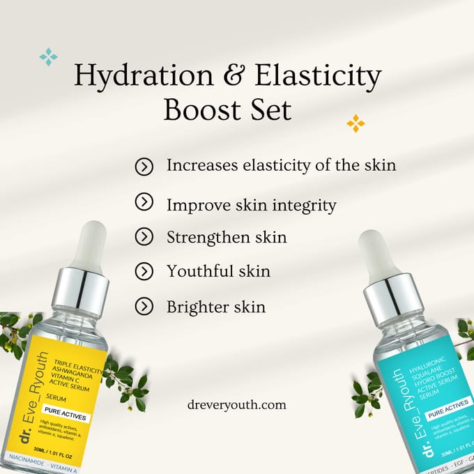 Squalaan actief serum 30ml + Ashwaganda serum 30ml