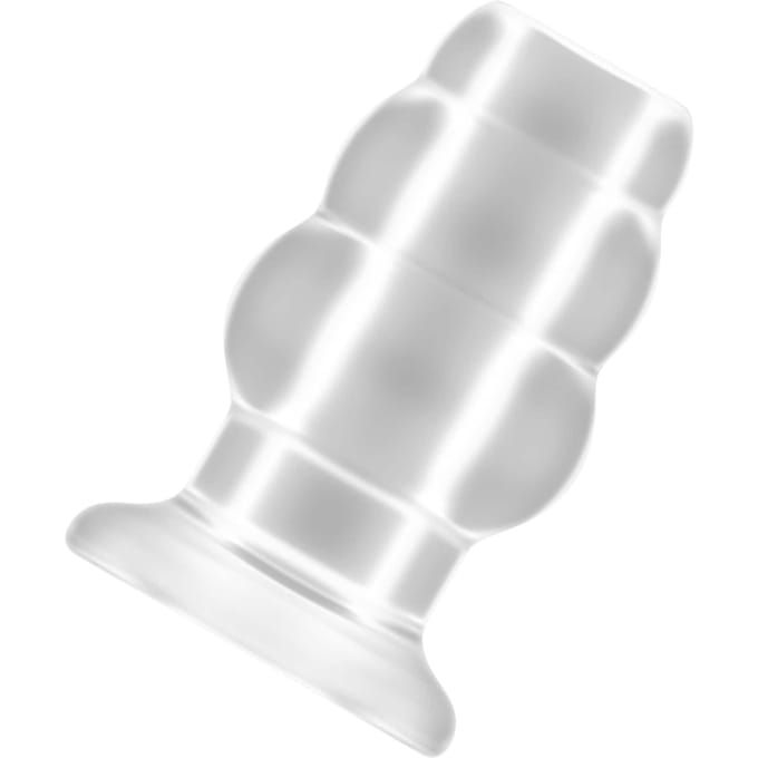 No.51 - Large Hollow Tunnel Butt Plug - 5 Inch - Translucent
