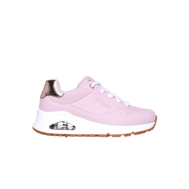 Skechers uno gen1 shimmer away in de kleur roze.